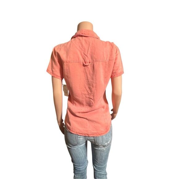 Pulp women's tencel short sleeve button-up shirt M - Picture 6 of 7